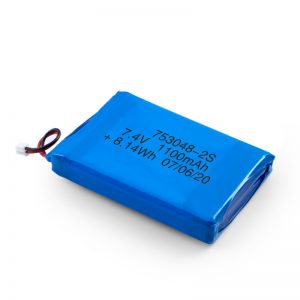 LiPO qayta zaryadlanuvchi batareya 753048 3.7V 1100mAh / 7.4V 1100mAH / 3.7V 2200mAH